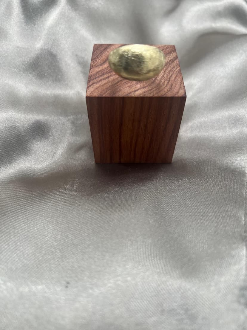 Anel Argolão Médio Dourado Riscado