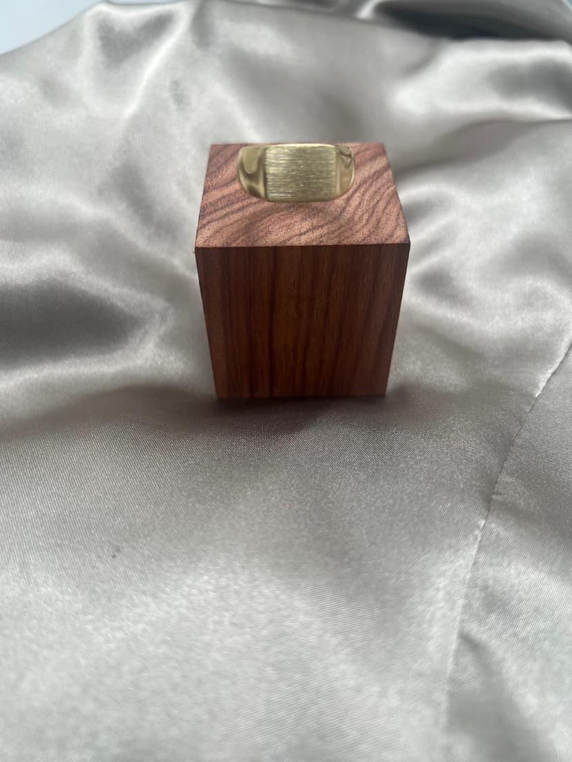 Anel Mesa Retangular c/ Mesa Acetinado e Aro Polido