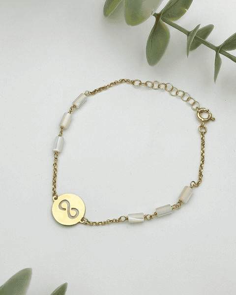 Pulseira Infinito redondo dourado