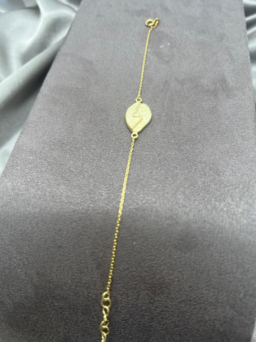 Pulseira de Malha c/ Peça Irregular ao Centro