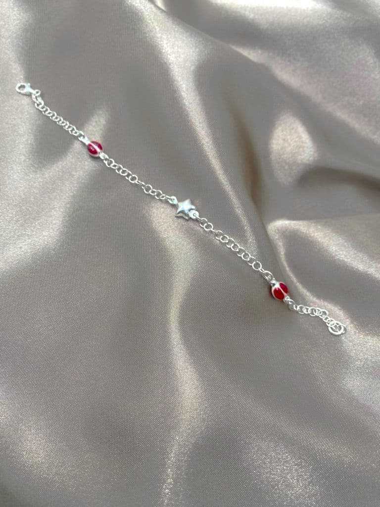 Pulseira c/ 2 Joaninhas e Estrela