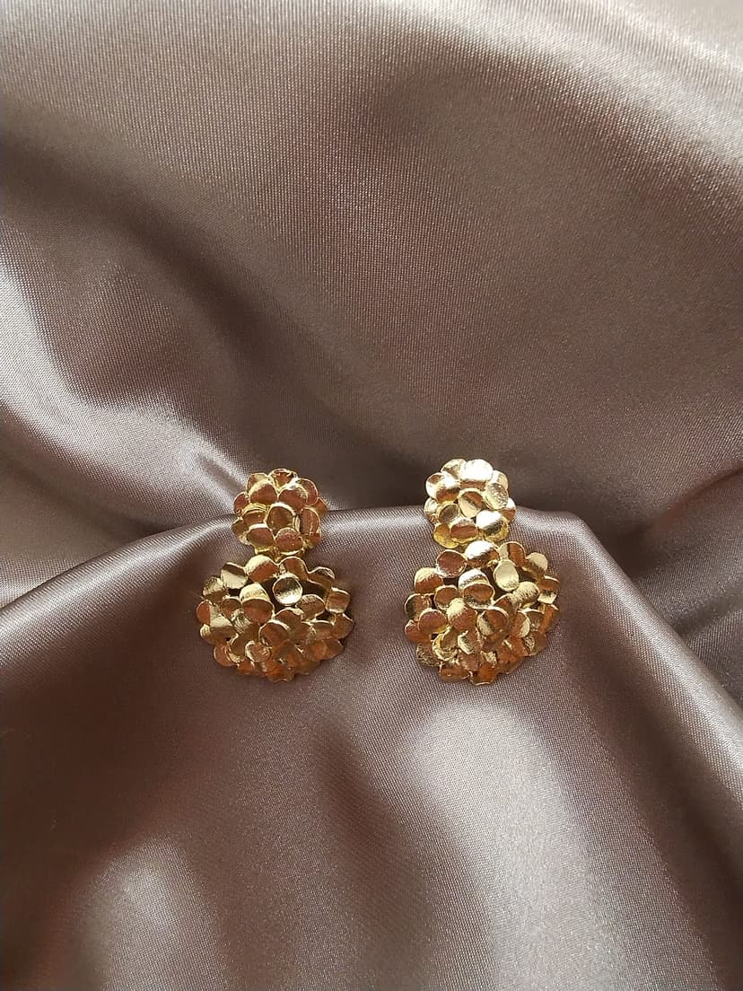 Brincos modelo "colmeia" duplo