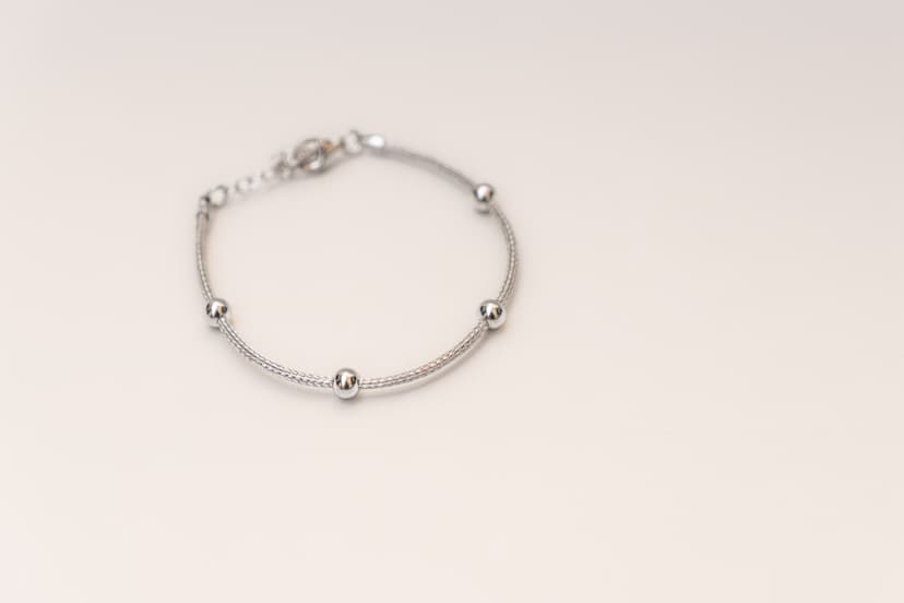 Pulseira Malha de Manga c/ 4 esferas