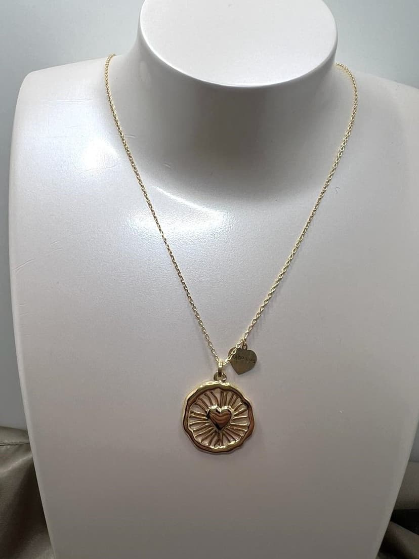 Colar para a Madrinha c/ Medalha c/ Coração e Pendente