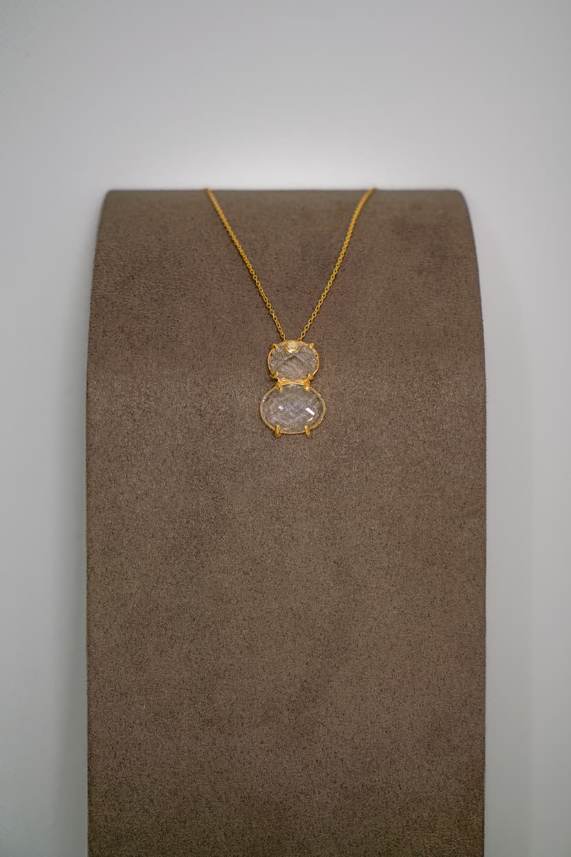 Colar c/ Pedras Transparentes